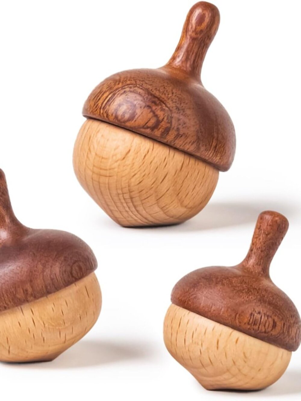 Handmade Wooden Spinning Tops Classic Sensory Educational Toys(1 Pack)